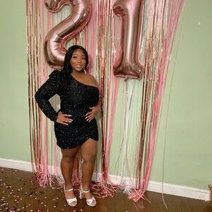 Fashion Nova Black Sequin Dress